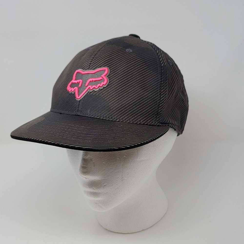 FOX Racing‎ 210 Fitted Hat Cap Flex Fit 6 7/8 - 7 1/4 Black Embroider Logo Pink